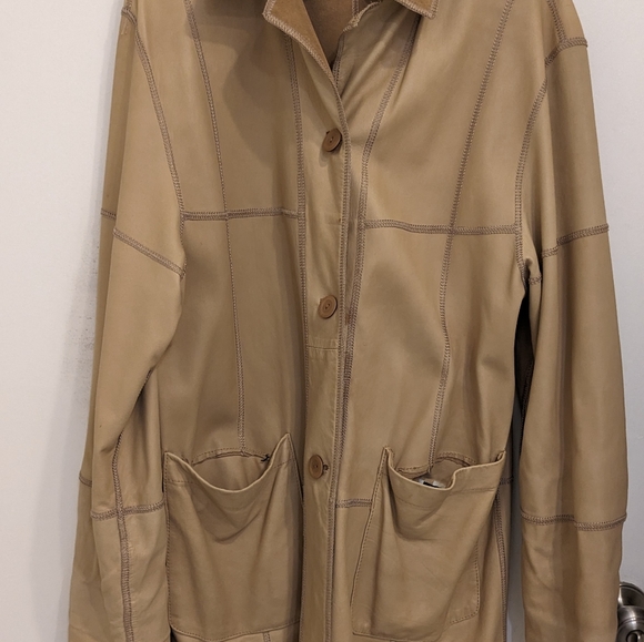 INCREDIBLE PERA PELLE Reversible ITALIAN Leather/Suede Jacket- L - Picture 4 of 12